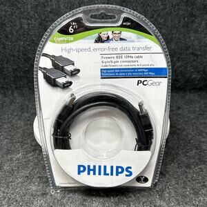 NEW Philips Firewire IEEE 1394a Cable 6 Pin Connectors High Speed Data Transfers